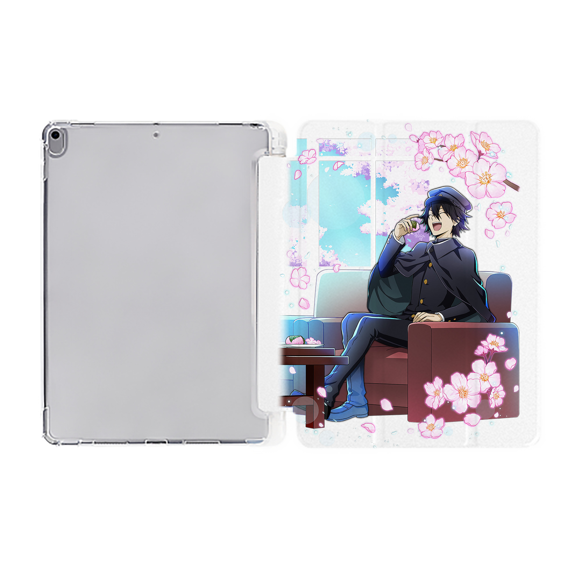 （画像用） 文豪ストレイドッグス Bungo Stray Dogs IPad ケース ペン収納付き 三つ折りスタンド PUレザー×シリコン 対応機種9.5/10.5/10.9インチ